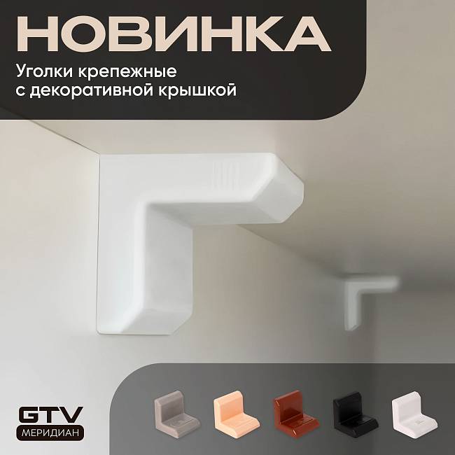 Новинка в ассортименте GTV Меридиан! Крепежный уголок SL с декоративной крышкой – прочность и эстетика в одном решении!